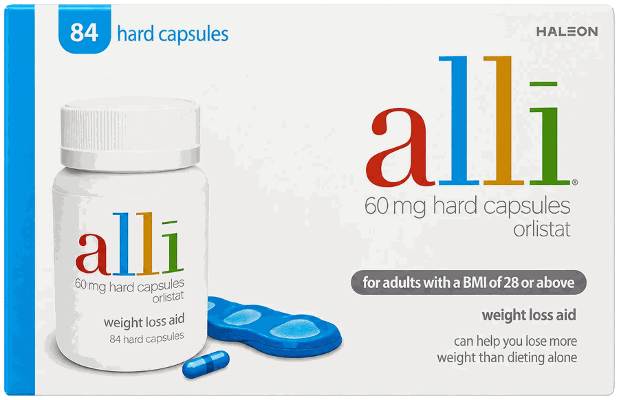 alli 60mg hard capsules, pack of 84