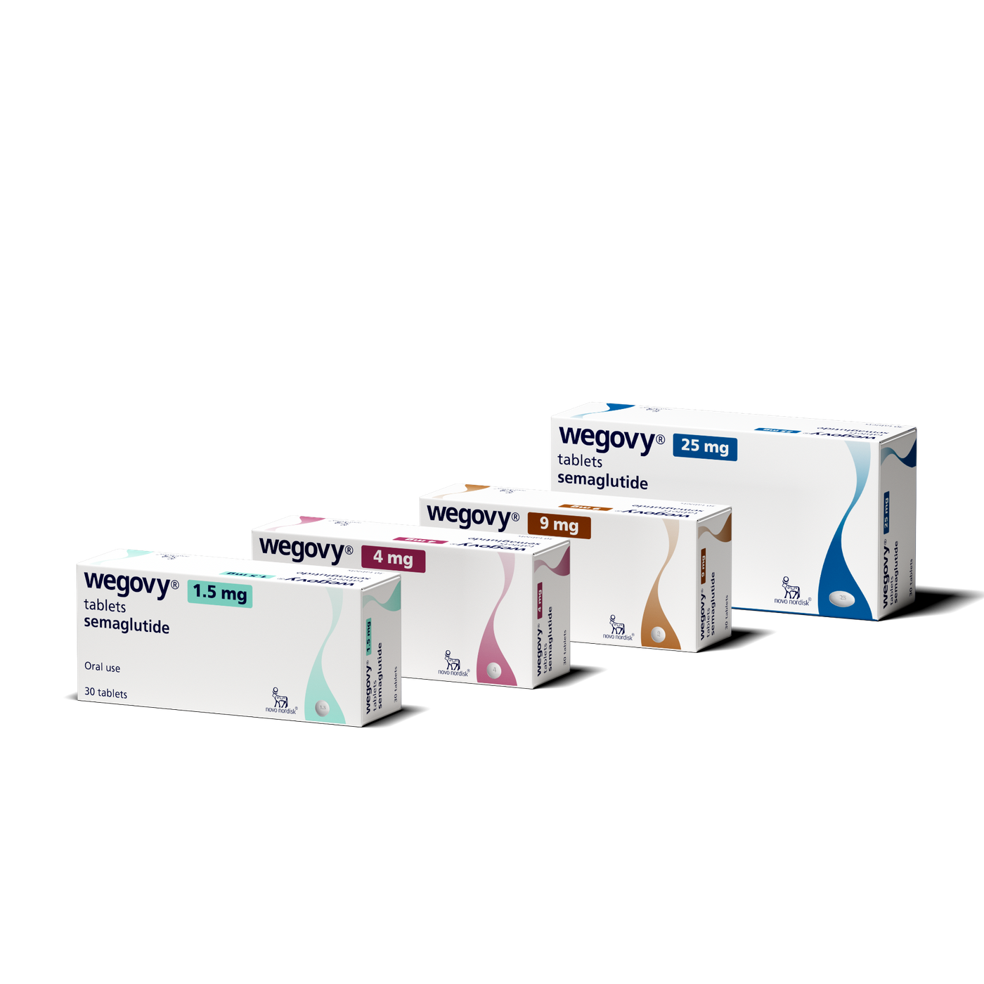Oral semaglutide tablet packs